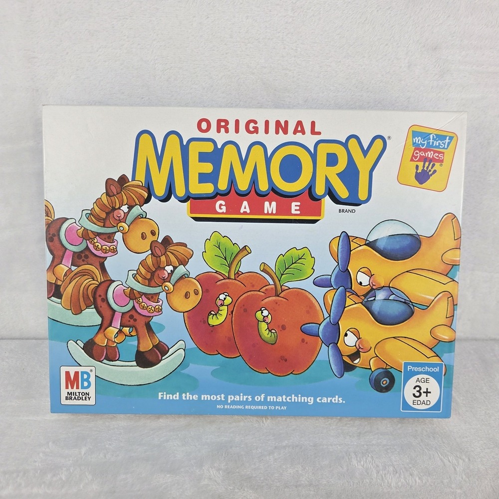 Milton Bradley Original Memory Game 2005 72 Picture Cards Preschool #04664